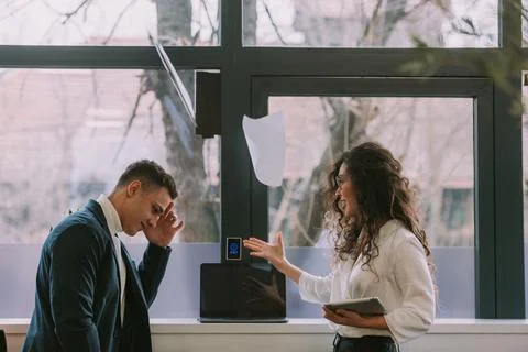 Throwing the documents Stock Photos