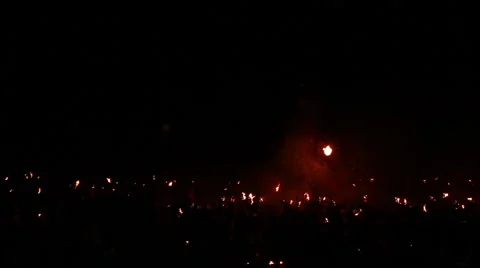 THROWING INTO FIRE Stock Footage 995481