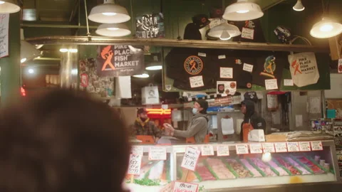 Throwing Fish Seattle Stock Footage 246879266