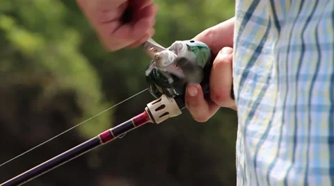 THROWING THE HOOK Stock Footage 34563535