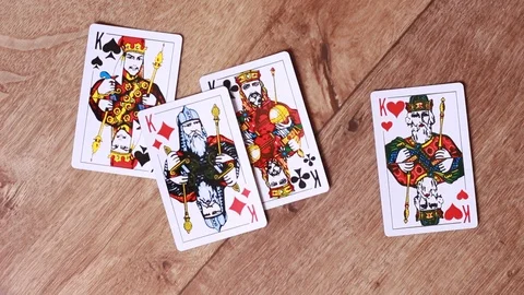 Throwing king cards on the floor Video stock 93336720