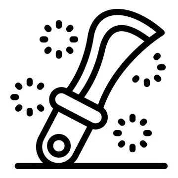 Throwing knife striking target with motion lines depicting speed and precisio Stock Illustration