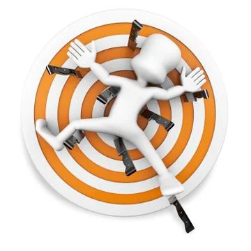 Throwing knives Stock Illustration