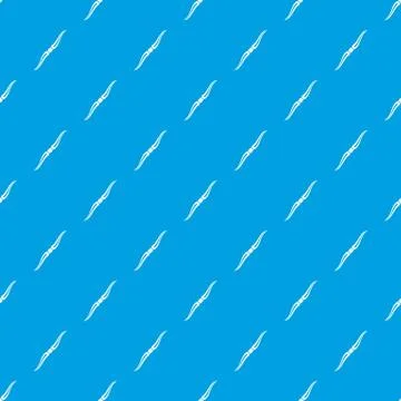 Throwing ninja knife pattern seamless blue Stock Illustration