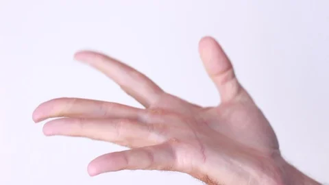 Throwing out fingers closeup 動画素材 89866270