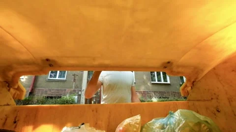 Throwing out thrash Stock Footage 41506576