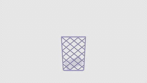 Throwing phone away into trash bin 2D cartoon object animation Stock Footage 326064091