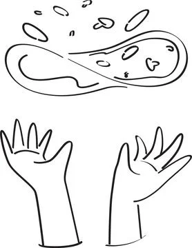 Throwing Up Pizza Dough with Topping On It Making Pizza Stock Illustration