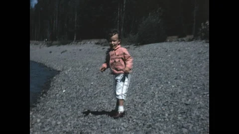 Throwing Rocks 1963 Stock Footage 220087183
