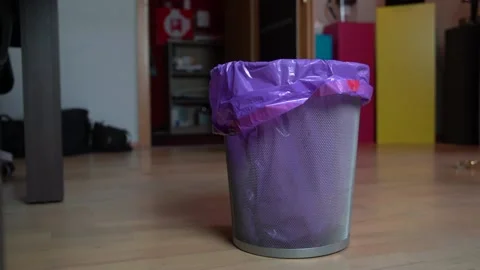 Throwing rubbish in the bin Stock Footage 160728361