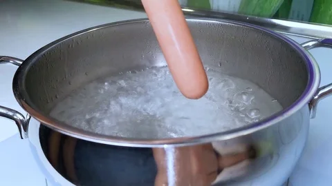 Throwing sausages Stock Footage 127272074