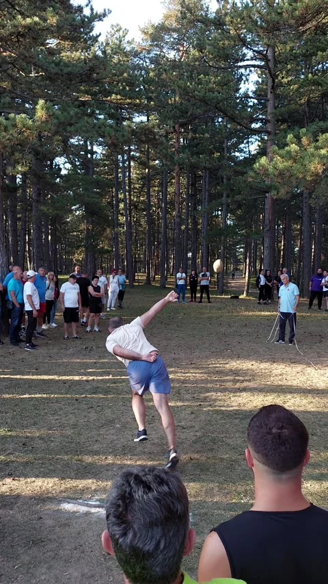 Throwing a Stone from the Shoulder Short Video Clip Video stock 253224659