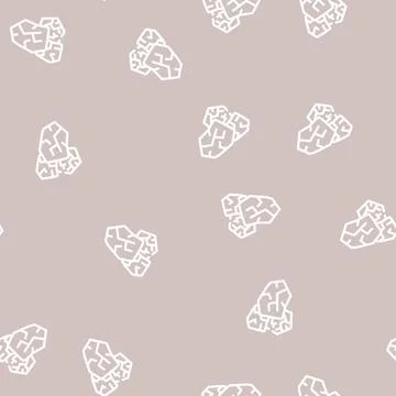 Throwing stones line vector seamless pattern black Stock Illustration
