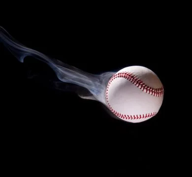 Thrown baseball Foto stock