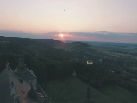 The thrown castle. Sunshine Forest Stock Footage 79220405