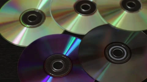 Thrown CD discs Stock Footage 66756664