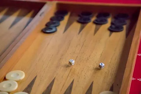 Thrown dice Stock Photos