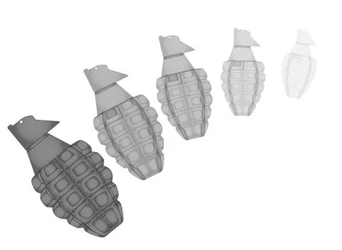 Thrown hand grenade Stock Illustration