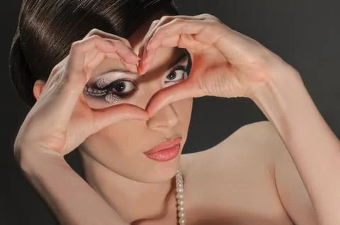 Thru the hearts Stock Photos