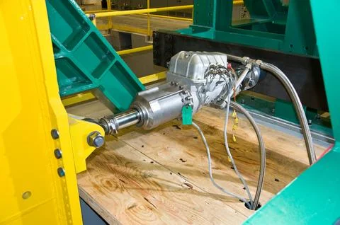 THRUST VECTOR CONTROL (TVC) TEST LAB TEST ACTUATOR Stock Photos