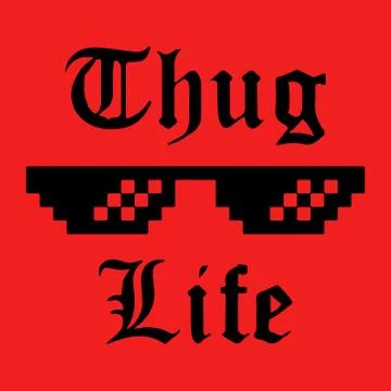 Thug Life sticker Stock Illustration
