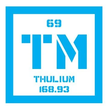 Thulium chemical element Stock Illustration