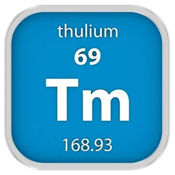 Thulium material sign Fotos de archivo