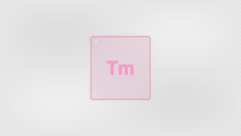 Thulium Tm Periodic Table Element Tile Clean No Text Animation Video Overlay Alp Vídeo Stock 339367532