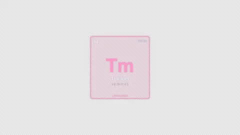 Thulium Tm Periodic Table Element Tile Labeled Animation Video Overlay Alpha 4K 스톡 동영상 339367546