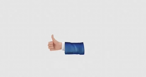 Thumb like 3d animation icon and symbol alpha channel transparent 스톡 동영상 236679415