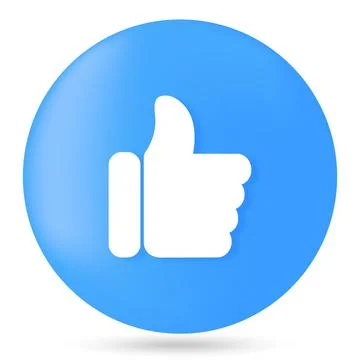 Like thumb up 3d icon Stock Illustration