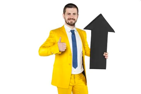 Thumb up and up arrow Stock Photos
