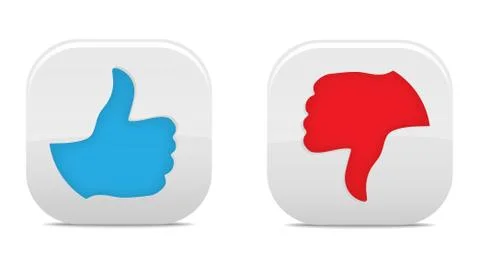 Thumb Up And Down Buttons Stock Illustration
