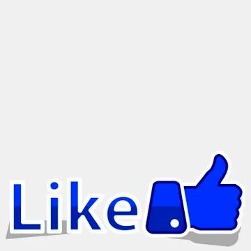 Thumb up and word like Stock Illustration