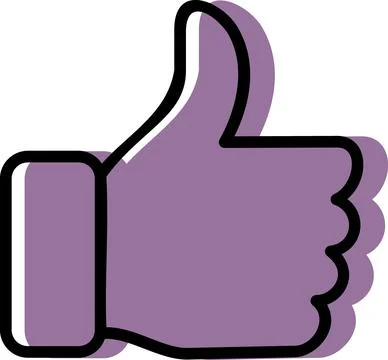 Thumb up approval sign flat icon Stock Illustration