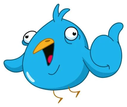 Thumb up bird Illustrazione stock