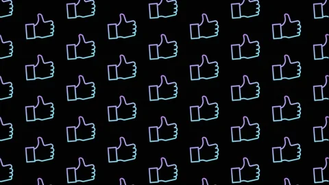 Thumb Up Black Animated Loop Background ... | Stock Video | Pond5