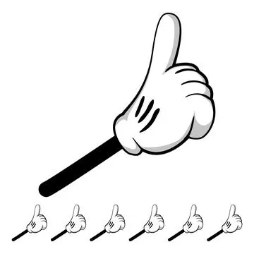 Thumb cartoon hand cartoon vector graphic Stock Illustration