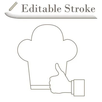 Thumb Up To Chef Icon Stock Illustration