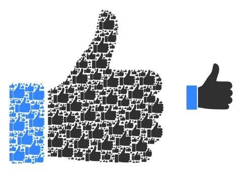 Thumb Up Collage of Self Items Illustrazione stock