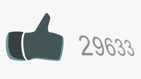 Thumb Up Like Counter Online Popularity Concept Stock Illustration
