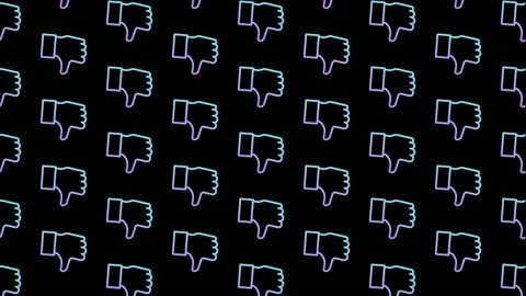 Thumb Up Down Black Animated Loop Background 4K Video stock 217326806