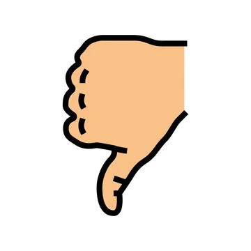 Thumb down color icon vector illustration Stock Illustration