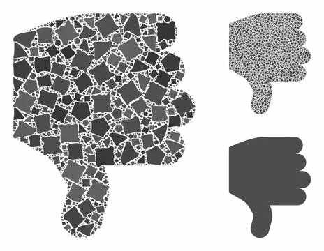 Thumb down Composition Icon of Bumpy Items Illustrazione stock