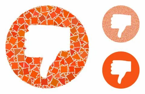 Thumb down Composition Icon of Joggly Elements 库存插图