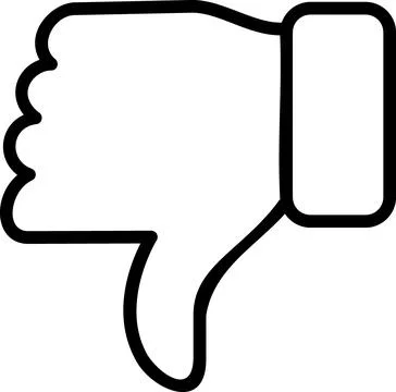 Thumb down dislike failure line icon Ilustração Stock