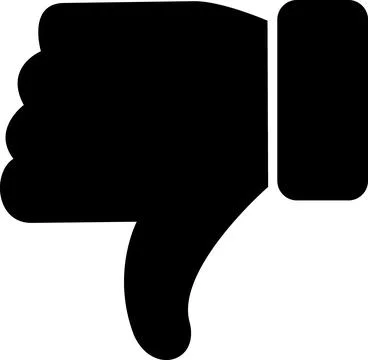 Thumb down dislike hand sign icon Ilustración de archivo