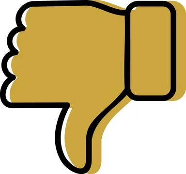 Thumb down dislike sign flat icon Stock Illustration