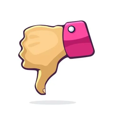 Thumb down gesture of dislike. Stock Illustration