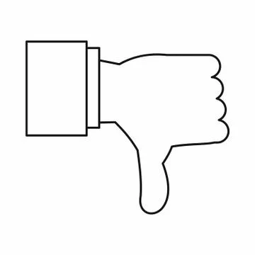 Thumb down gesture icon, outline style Stock Illustration